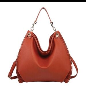 ❤️ Jen & CO Studded Hobo Shoulder Bag - Rust |NWT|